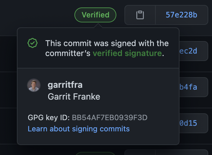 A signed commit